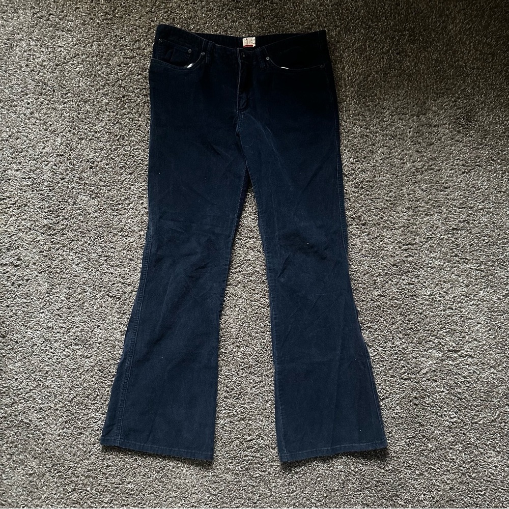 Y2K Tilt Navy Corduroy Wide Leg Pants Size 9 Skater Streetwear 2000s - Picture 3 of 8